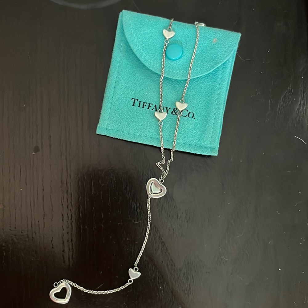 Tiffany’s multi heart lariat necklace
